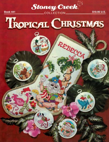 Tropical Christmas cross stitch book SCB441 from Stoney Creek