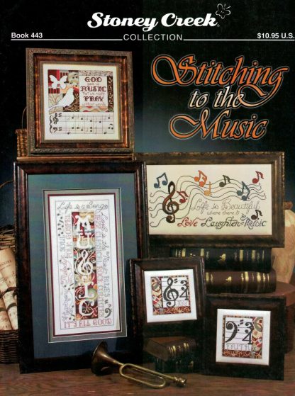 Stitching to the Music cross stitch book SCB443 from Stoney Creek