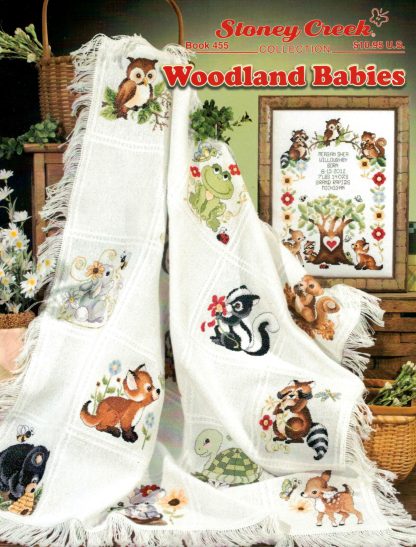 SCB455 Woodland Babies cross stitch book from Stoney Creek