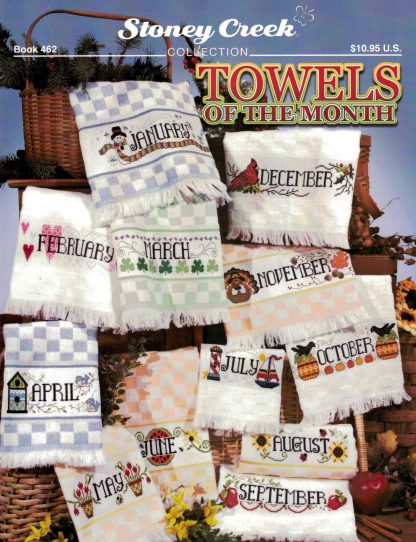 SCB462 Towels of the Month cross stitch book from Stoney Creek