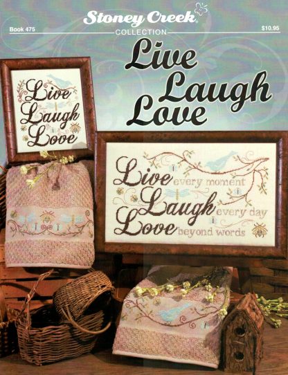 SCB475 Live Laugh Love cross stitch book by Stoney Creek