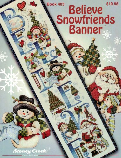 SCB483 Believe Snowfriends Banner cross stitch book from Stoney Creek