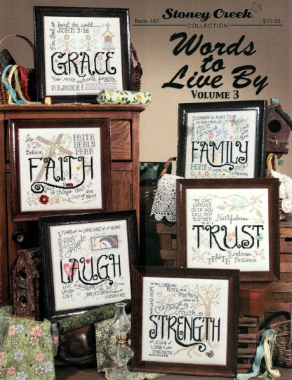 SCB487 Words to Live By Volume 3 cross stitch book from Stoney Creek