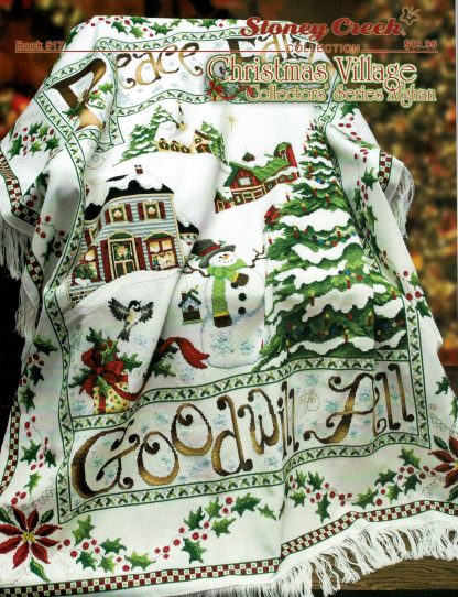 SCB517 Christmas Village Afghan cross stitch book from Stoney Creek