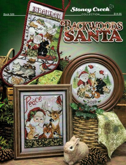 SCB526 Backwoods Santa cross stitch book from Stoney Creek