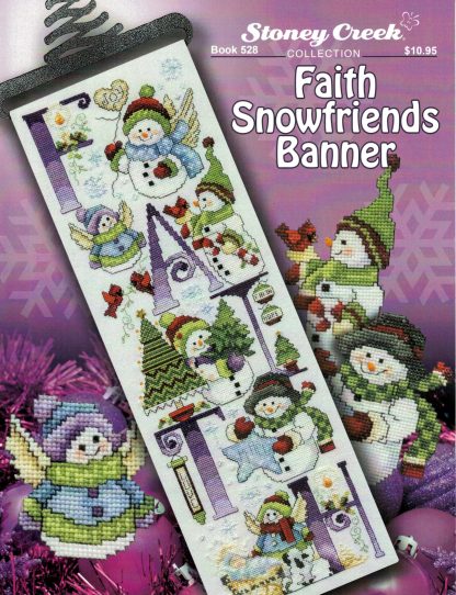 SCB528 Faith Snowfriends Banner cross stitch book from Stoney Creek