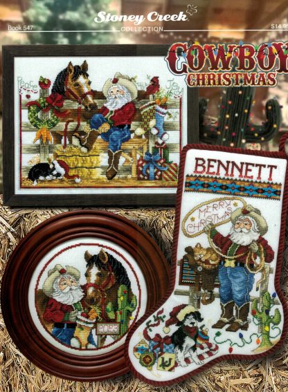 SCB547 Cowboy Christmas cross stitch book from Stoney Creek