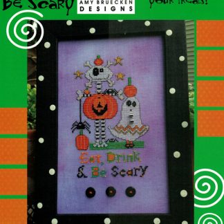 Eat Drink and Be Scary Cross Stitch pattern from Amy Bruecken Designs