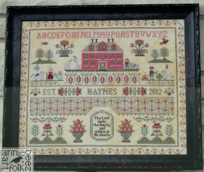 The Haynes Sampler Cross Stitch pattern from Annie Beez Folk Art ABF-NW47