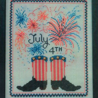 Celebration Boots Cross Stitch pattern from Annalee Waite Designs