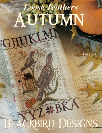 Loose Feathers - Autumn cross stitch pattern from Blackbird Designs