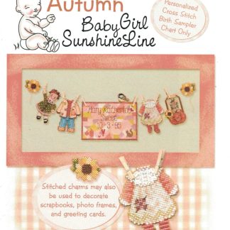 Autumn Baby Girl Sunshine Line cross stitch from Brooke's Books