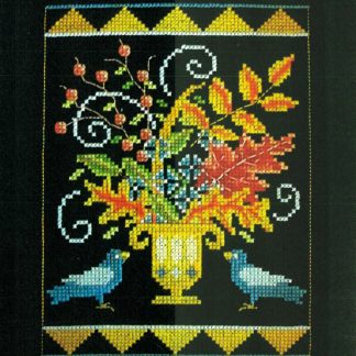 A Fall Vase cross stitch pattern from Bobbie G Designs