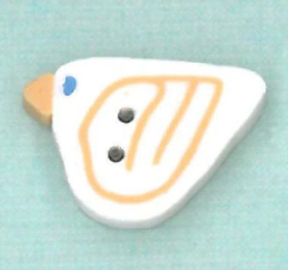 1111 White Bird button from Just Another Button Company