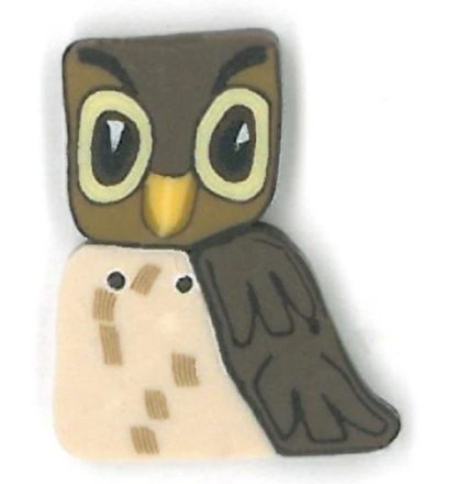 1187 Owl button from Just Another Button Company