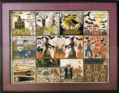 CHS-HAL Halloween at Hawk Run Hollow cross stitch pattern from Carriage House Samplings