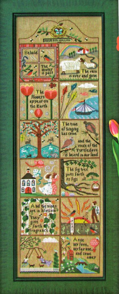 CHS-SPR Spring at Hawk Run Hollow cross stitch pattern from Carriage House Samplings
