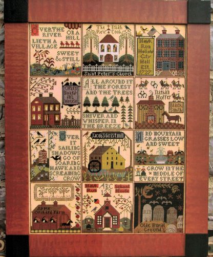 CHS-VIL The Village of Hawk Run Hollow cross stitch pattern from Carriage House Samplings
