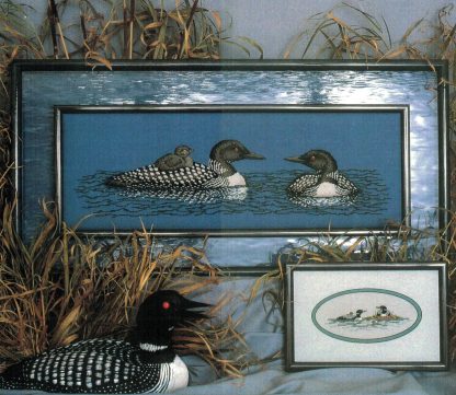 CRW-017 Loon Lake cross stitch pattern from Crossed Wing Collection
