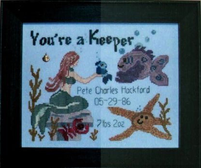 DBL084 You're a Keeper cross stitch pattern by Designs by Lisa