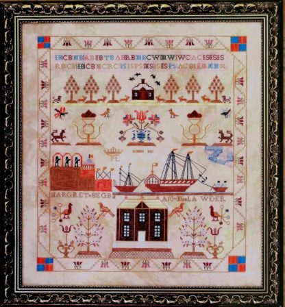Botany Bay Sampler cross stitch pattern from Fox and Rabbit Designs