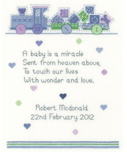 Baby Boy cross stitch pattern from Heritage Crafts
