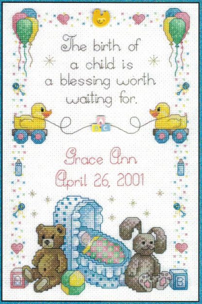 IM1641 Baby Blessing cross stitch pattern from Imaginating