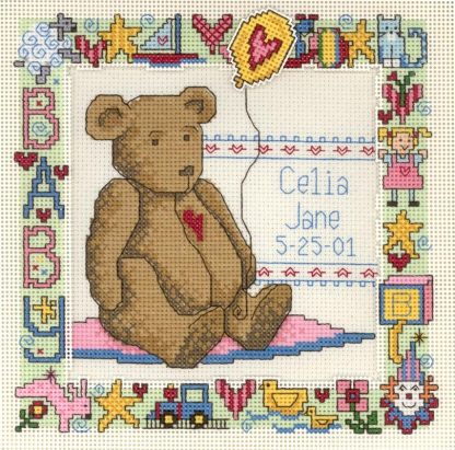 IM1756 Teddy Bear Birth cross stitch pattern from Imaginating