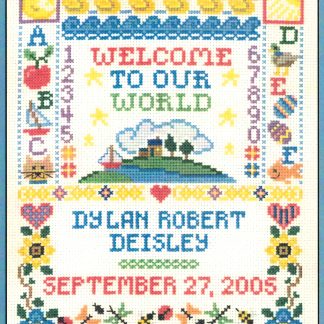 IM1834 Welcome to our World cross stitch pattern from Imaginating