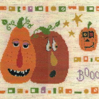 IM2643 Pumpkins Booo cross stitch pattern from Imaginating