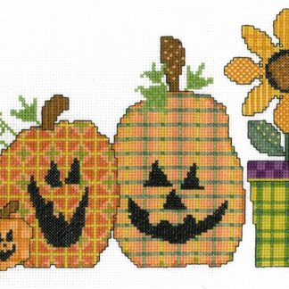 IM2728 Fabric Pumpkins cross stitch pattern from Imaginating