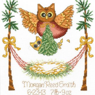 IM2826 Baby Owl Birth cross stitch pattern from Imaginating