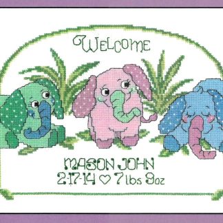 IM2867 Baby Elephant Birth cross stitch pattern from Imaginating