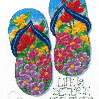 IM2924 Flip Flop Summer cross stitch pattern from Imaginating