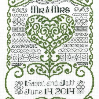 IM2932 Mr & Mrs Wedding cross stitch pattern from Imaginating