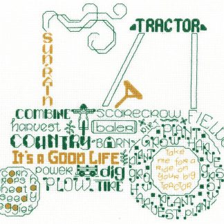 IM2972 Let's Tractor cross stitch pattern from Imaginating