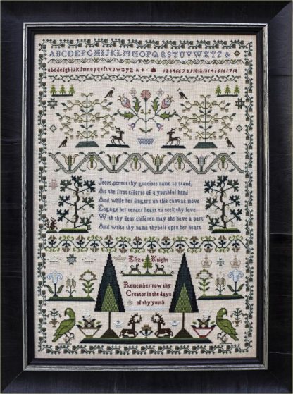 Eliza Knight cross stitch pattern from Hands Across the Sea Samplers