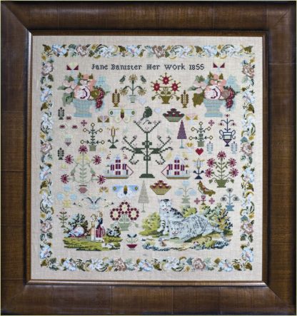 Jane Bannister 1855 cross stitch pattern from Hands Across the Sea Samplers