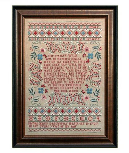 Sarah Mary Larkworthy 1727 cross stitch pattern from Hands Across the Sea Samplers