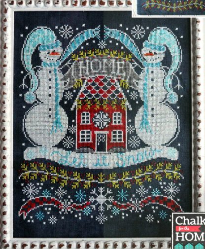 HOD-142 Let it Snow Bungalow cross stitch pattern from Hands On Design