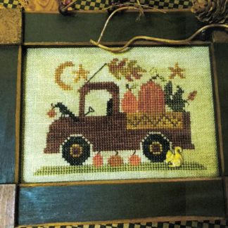 Pumpkin Pickin' Truck cross stitch pattern from Homespun Elegance CS123