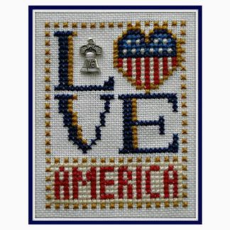 Love America cross stitch pattern from Hinzeit